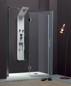 PORTA DOCCIA IN CRISTALLO CON PORTA BATTENTE "TPB72"