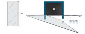 PORTA PIVOT PER DOCCIA A NICCHIA "TPB20" Easy Clean - Img 5