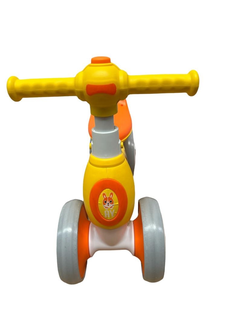 Bicicleta fara pedale pentru copii mici 1-3 ani, cu 4 roti, 211AY galben - 3 | YEO