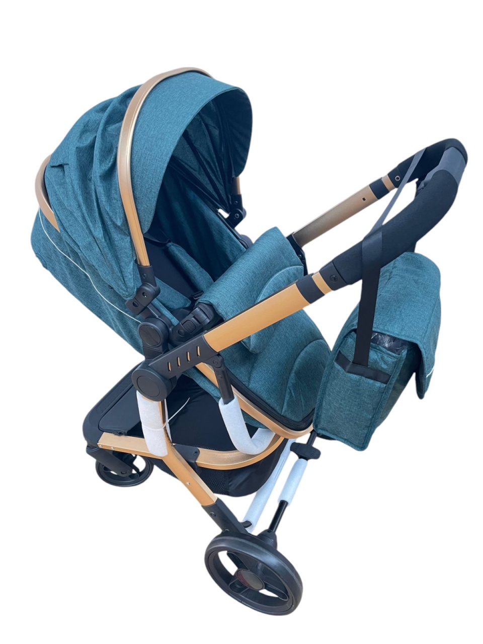 Carucior 2 in 1cu maner reversibil, transformabil landou-sport, 518 Verde - 1 | YEO