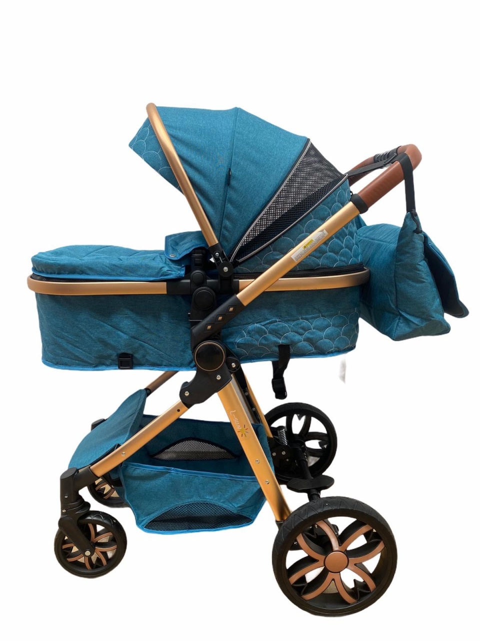 Carucior 3 in 1, cu suspensii, reversibil, T9 - albastru - 4 | YEO