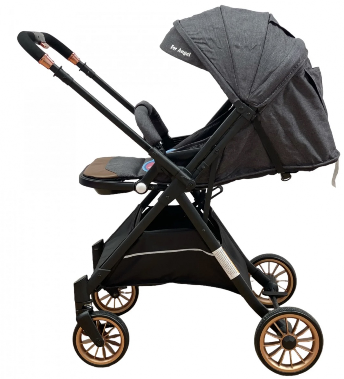 Carucior sport, cu maner reversibil, pliabil si troler, T700 For Angel, Gri - 2 | YEO