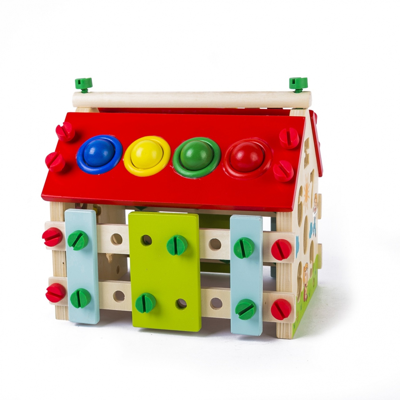 Casuta Multifunctionala Din Lemn 6 in 1 Color - 1 | YEO