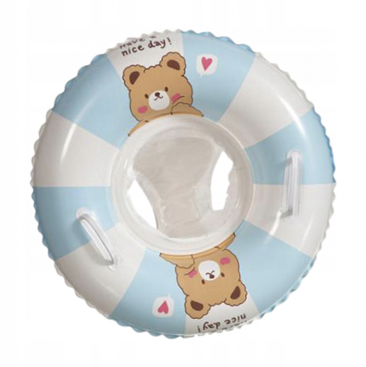 Colac Gonflabil pentru Copii cu Scaunel Interior – Summer, Model Bleu cu Alb