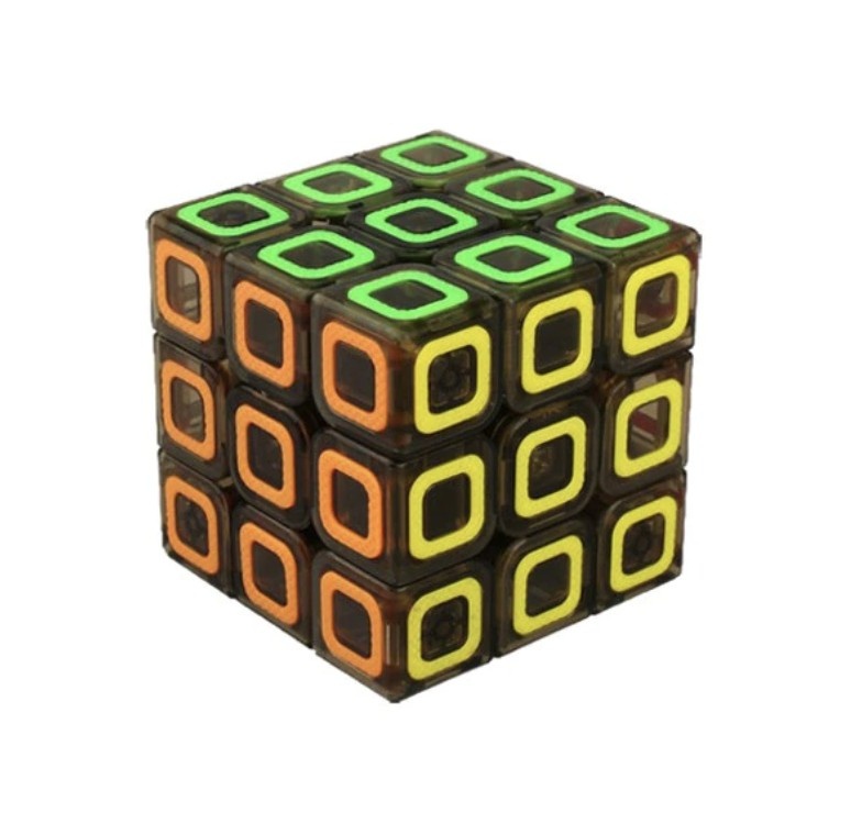 Cub mecanic 3x3x3, Black Transparent, de viteza Speedcube mecanic - 2 | YEO