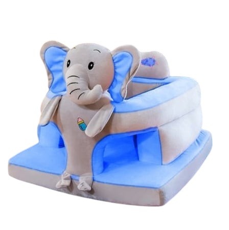 Fotoliu de sustinere bebe, din plus, cu placa de burete - Elefant bleu - 3 | YEO
