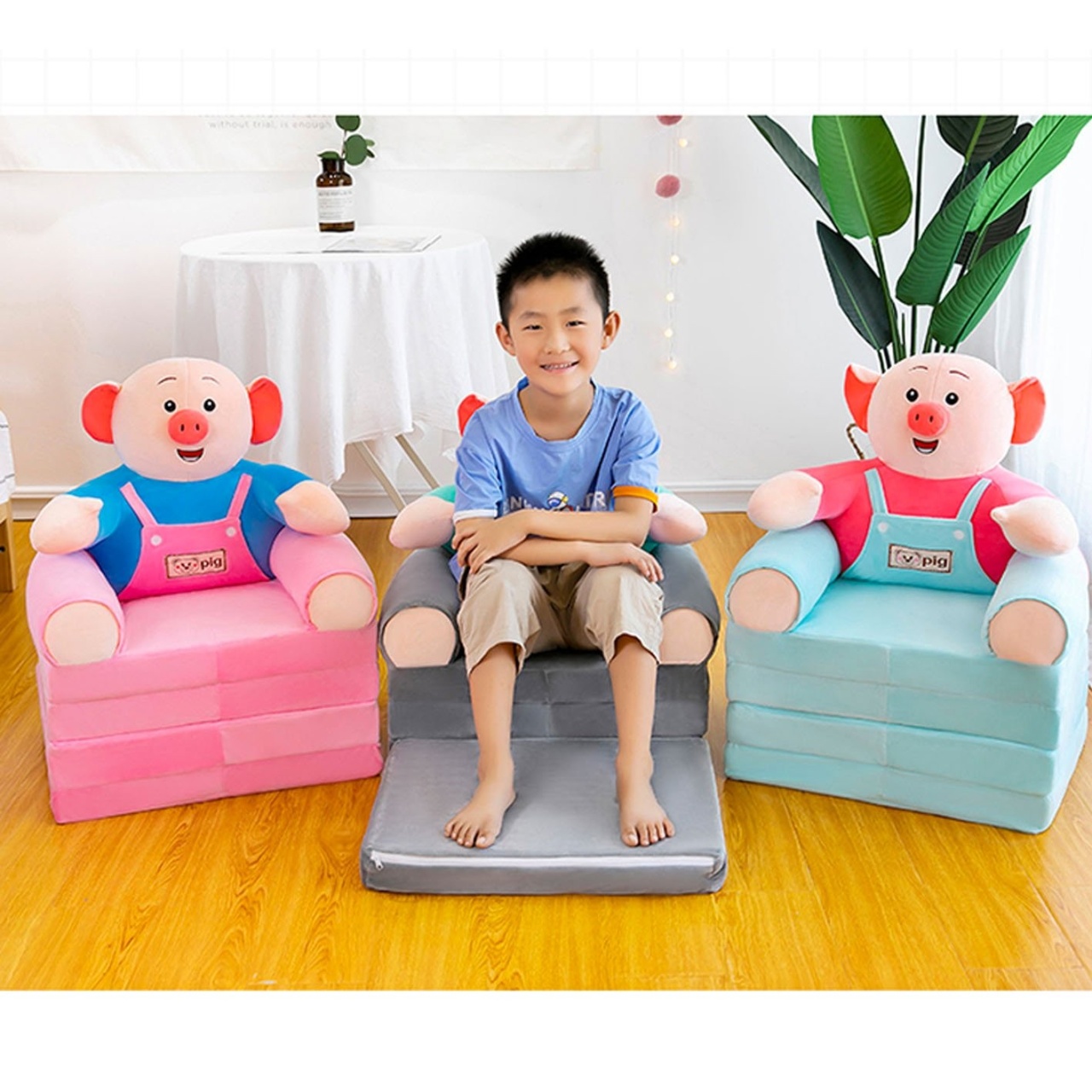 Fotoliu Purcelus Roz, cu 4 placi, Extensibil la 150 cm - 4 | YEO