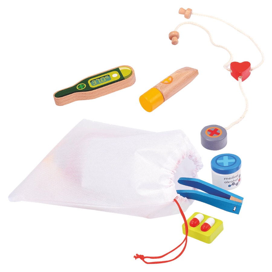 Joc lemn puzzle incastru si de sortat instrumentele de Doctor - 3 | YEO