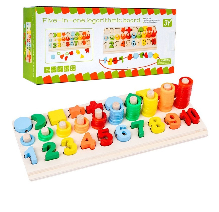 Joc logaritmic 3 in 1 din lemn - 1 | YEO