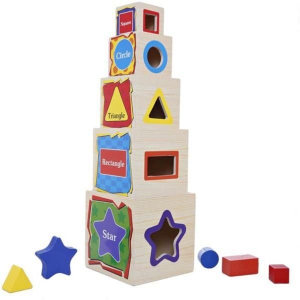 Joc Montessori Educativ Turnul 5 Din Lemn