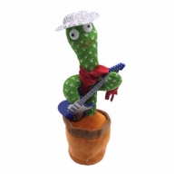 Jucarie interactiva Cactusul dansator cu chitara - danseaza, canta, imita, repeta din material textil - 1 | YEO