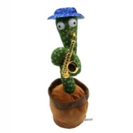 Jucarie interactiva Cactusul dansator cu trompeta - danseaza, canta, imita, repeta din material textil - 1 | YEO