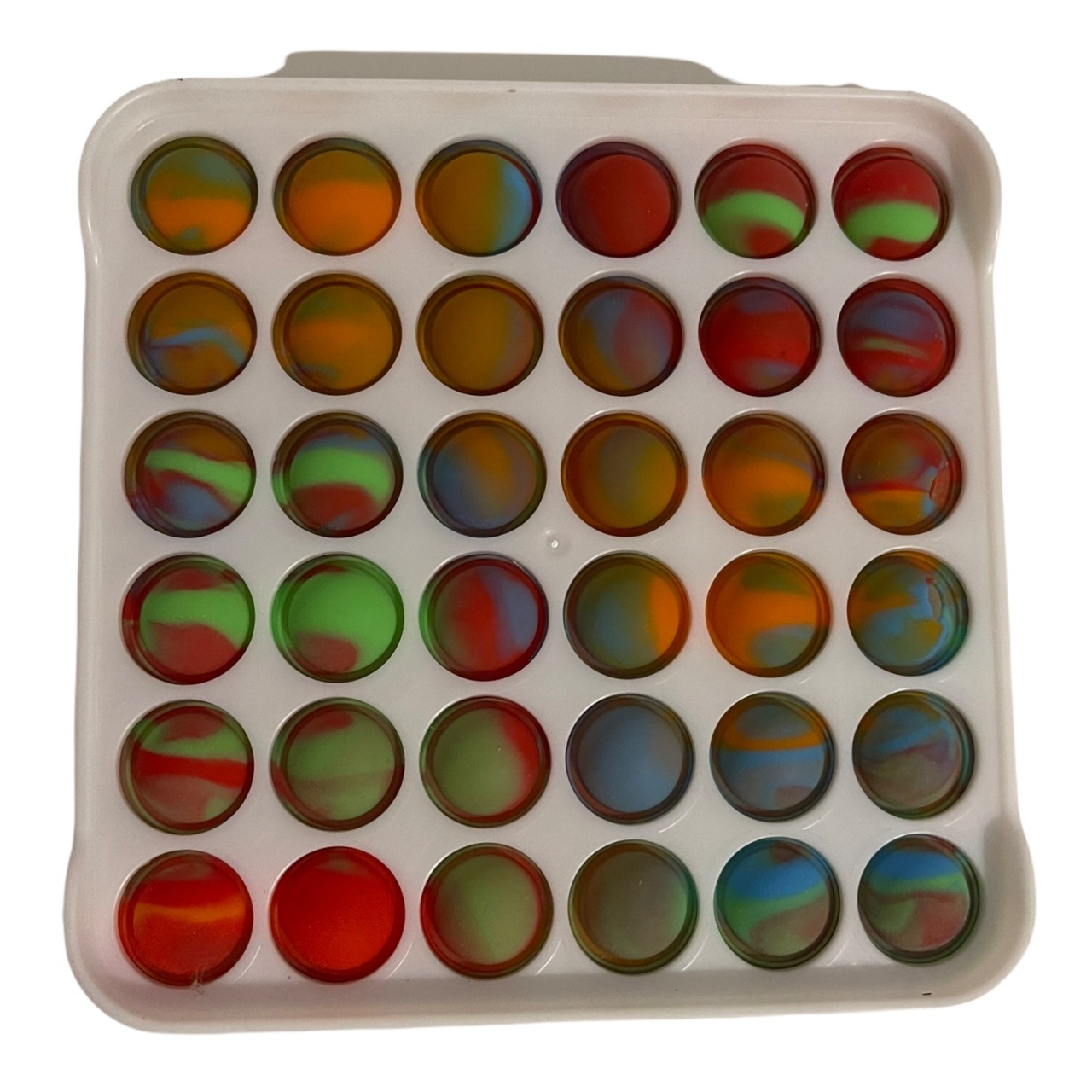 Jucarie POP IT!, Dimple, antistres, din silicon si plastic, PATRAT, 13 cm