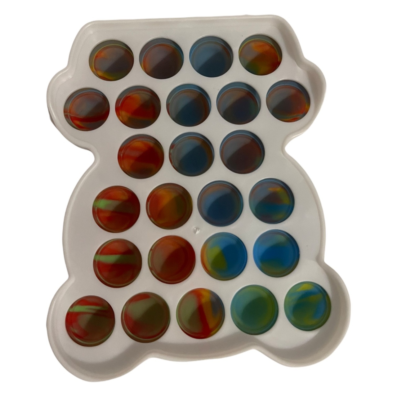 Jucarie POP IT!, Dimple, antistres, din silicon si plastic, URSULET, 14 cm - 1 | YEO