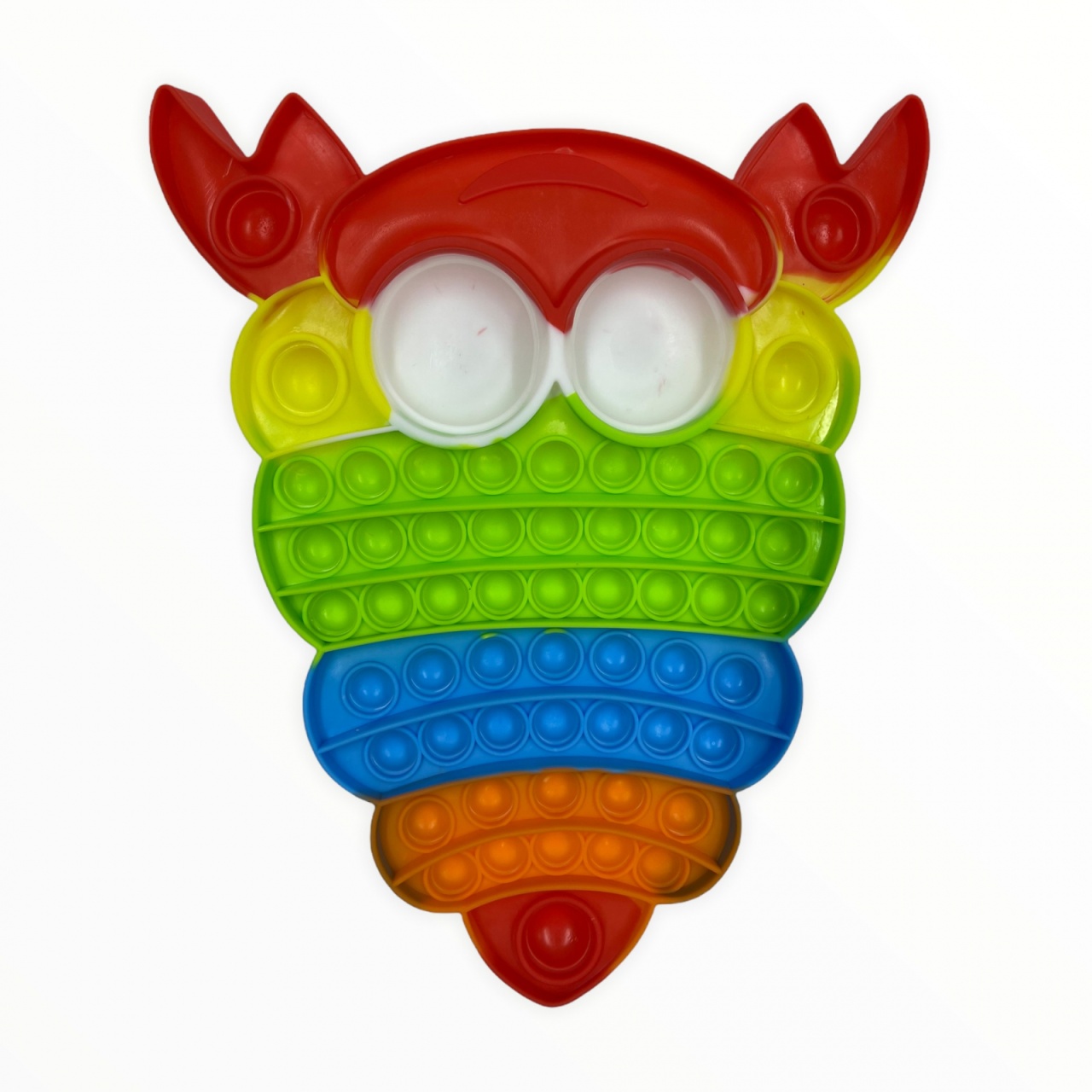 Jucarie POP IT!, GIGANT antistres, din silicon, RAC cu ochi Rainbow, 33 cm - 3 | YEO
