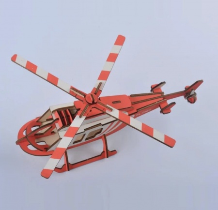 Macheta 3D din lemn Elicopter, 30 piese - 2 | YEO