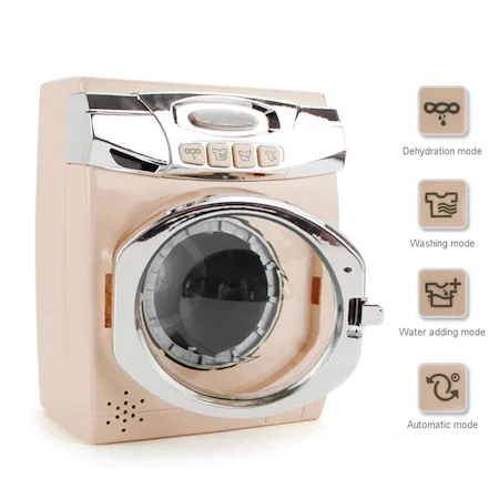 Masina de spalat de jucarie, My Little Home, cu accesorii, bej - 2 | YEO