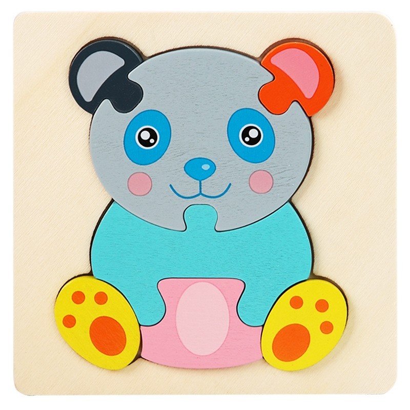 Puzzle 3D mini pastel, din lemn - 1 | YEO