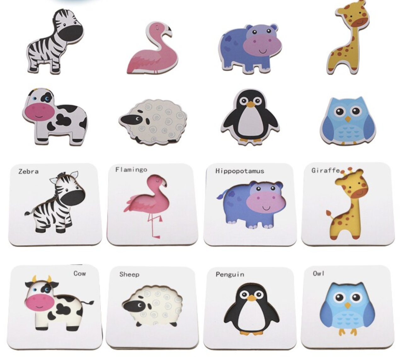 Puzzle si sabloane Animalele salbatice - Ghici cine sunt?, in cutie metalica - 2 | YEO