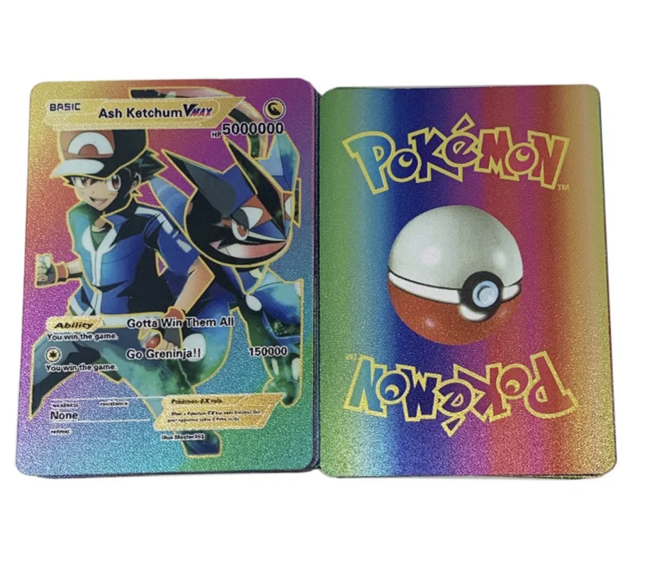 Set 55 cartonase multicolor golden Pokemon