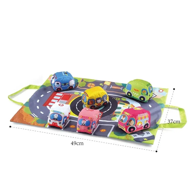 Set 6 masinute textile cu saculet - 4 | YEO