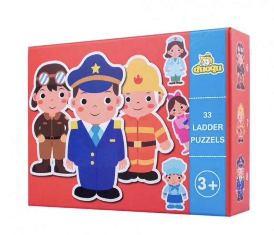 Set 6 Puzzle Meserii cu 33 piese mari din carton