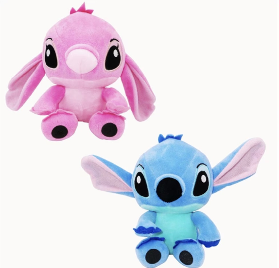 Set doua mascote din plus Stitch si Angel 30 cm - 3 | YEO