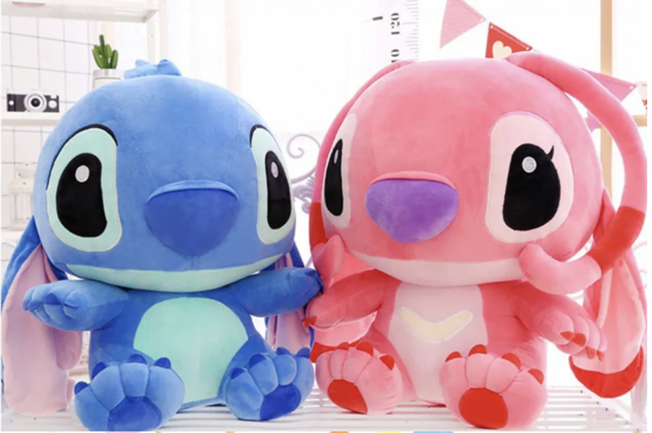 Set doua mascote din plus Stitch si Angel 45 cm - 4 | YEO