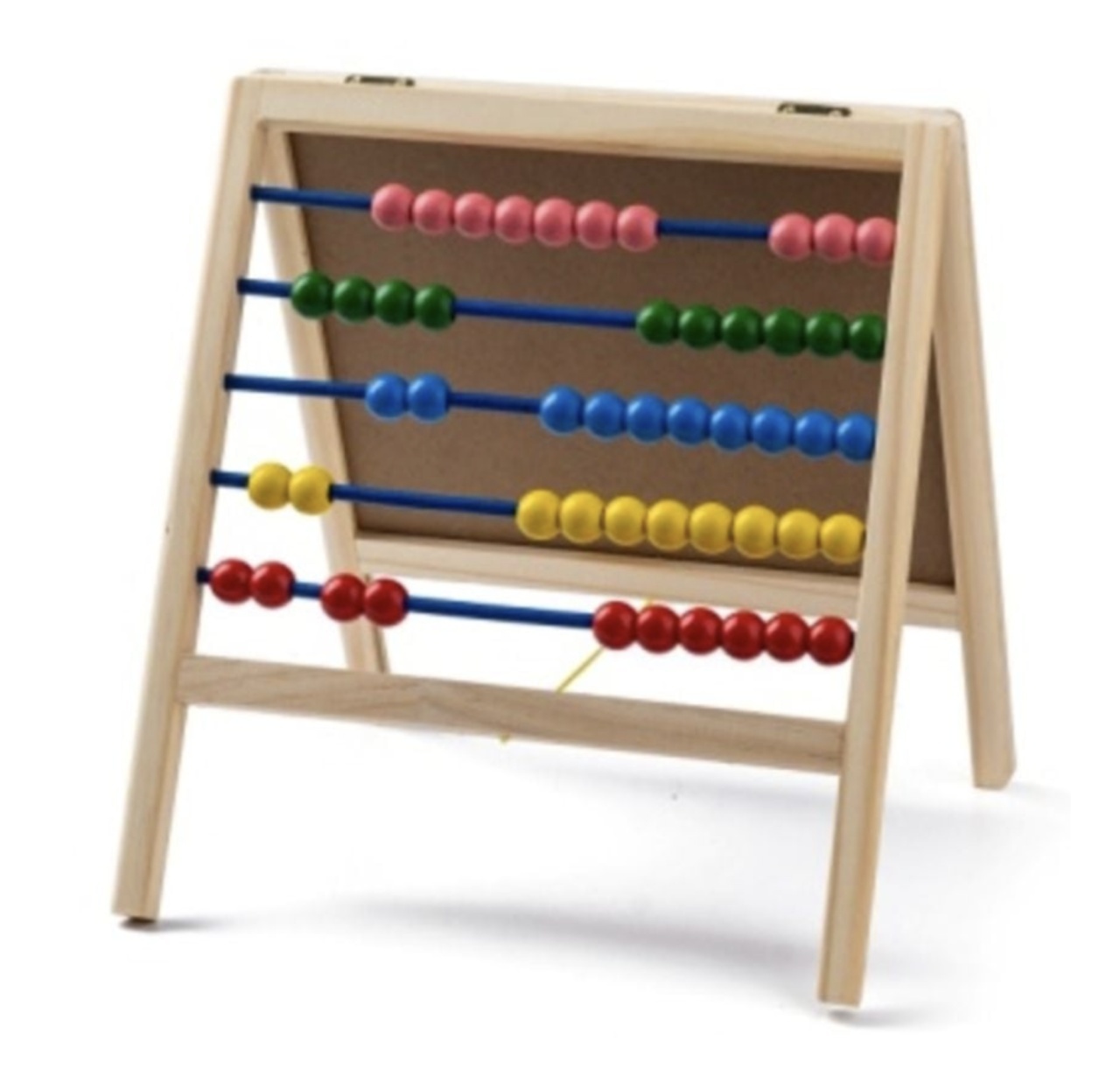 Tabla Montessori 8830, magnetica din lemn cu 2 functii - scriere si numaratoare abac, din lemn - 1 | YEO