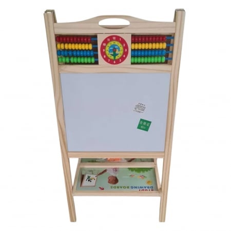 Tabla Sevalet, Cu Doua Fete, cu abac si ceas, D001, 80 cm, din lemn - 2 | YEO