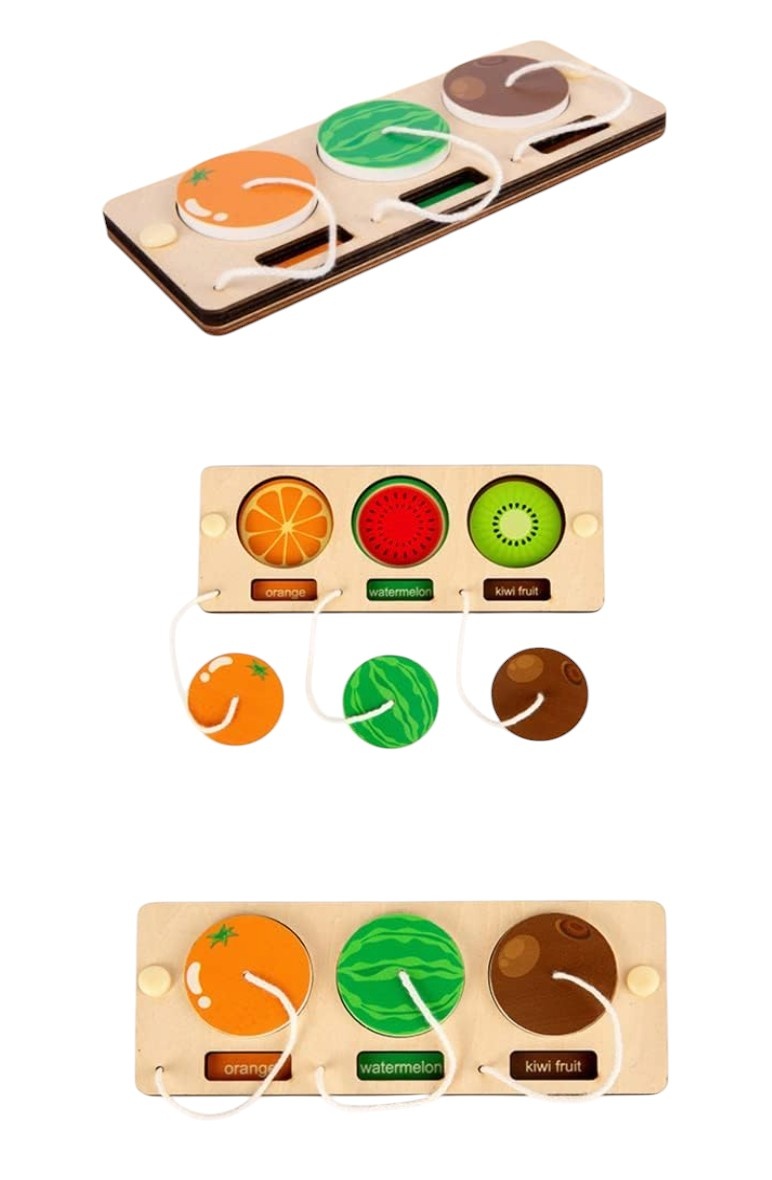 Accesoriu pentru Busy Board Fructele, din lemn - 4 | YEO