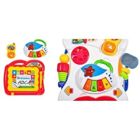 Antemergator 2 in 1 cu activitati, pian si tablita de scris - 3 | YEO