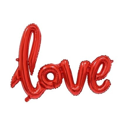 Balon din folie pentru petrecere LOVE rosu, 40 cm