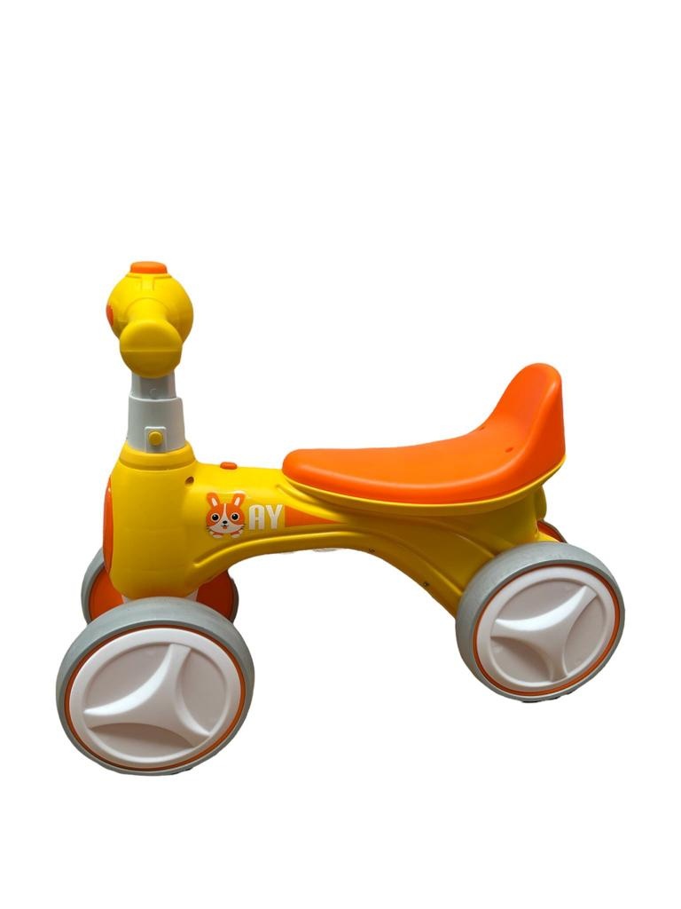Bicicleta fara pedale pentru copii mici 1-3 ani, cu 4 roti, 211AY galben - 1 | YEO