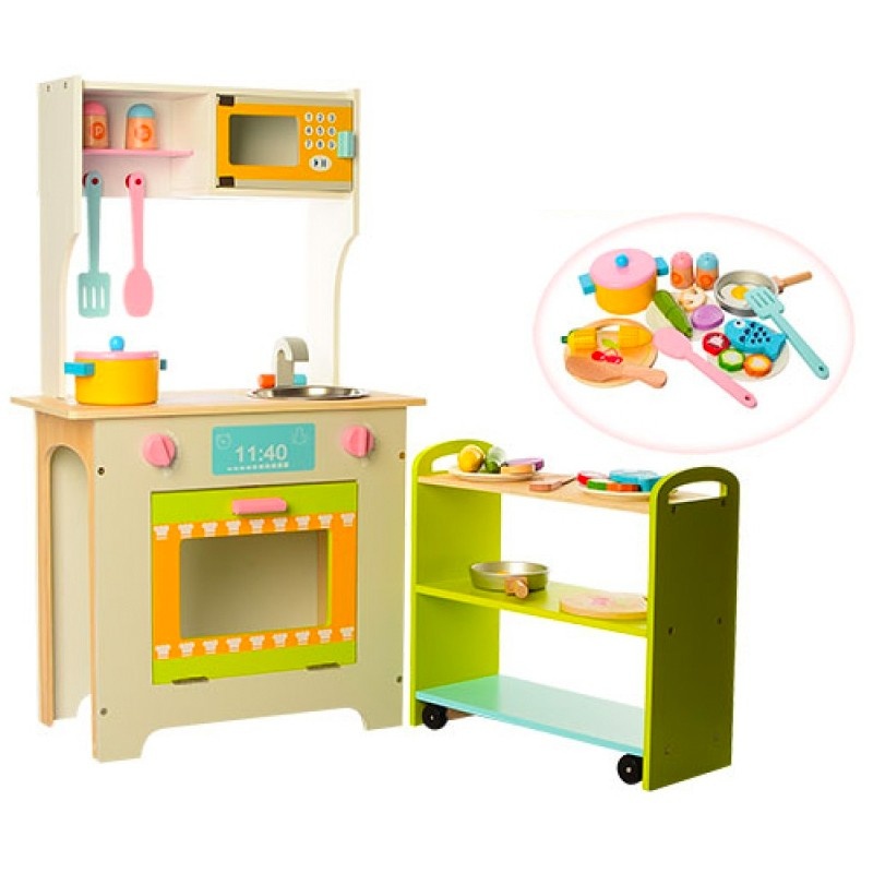 Bucatarie cu etajera pe roti, din lemn, Combination Kitchen - Krista¬Æ - 1 | YEO