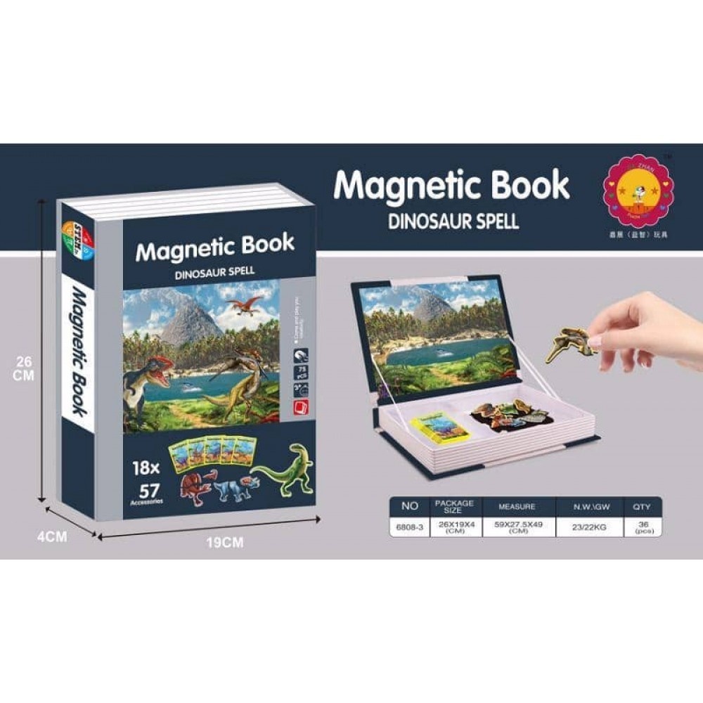 Carte cu 30 Puzzle Magnetic Tangram, 140 piese - 2 | YEO