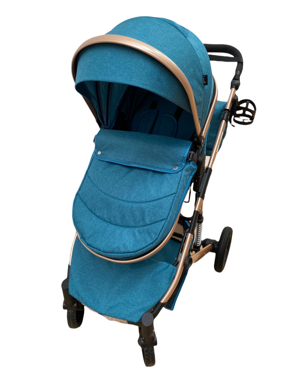 Carucior 2 in 1, reversibil, cu suspensii, T7 verde - L-Sun - 3 | YEO
