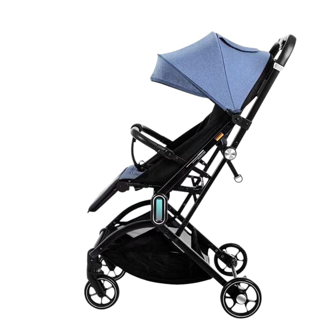 Carucior sport 002L, Albastru, L-Sun, cu pliere rapida, suspensii si pozitie de somn