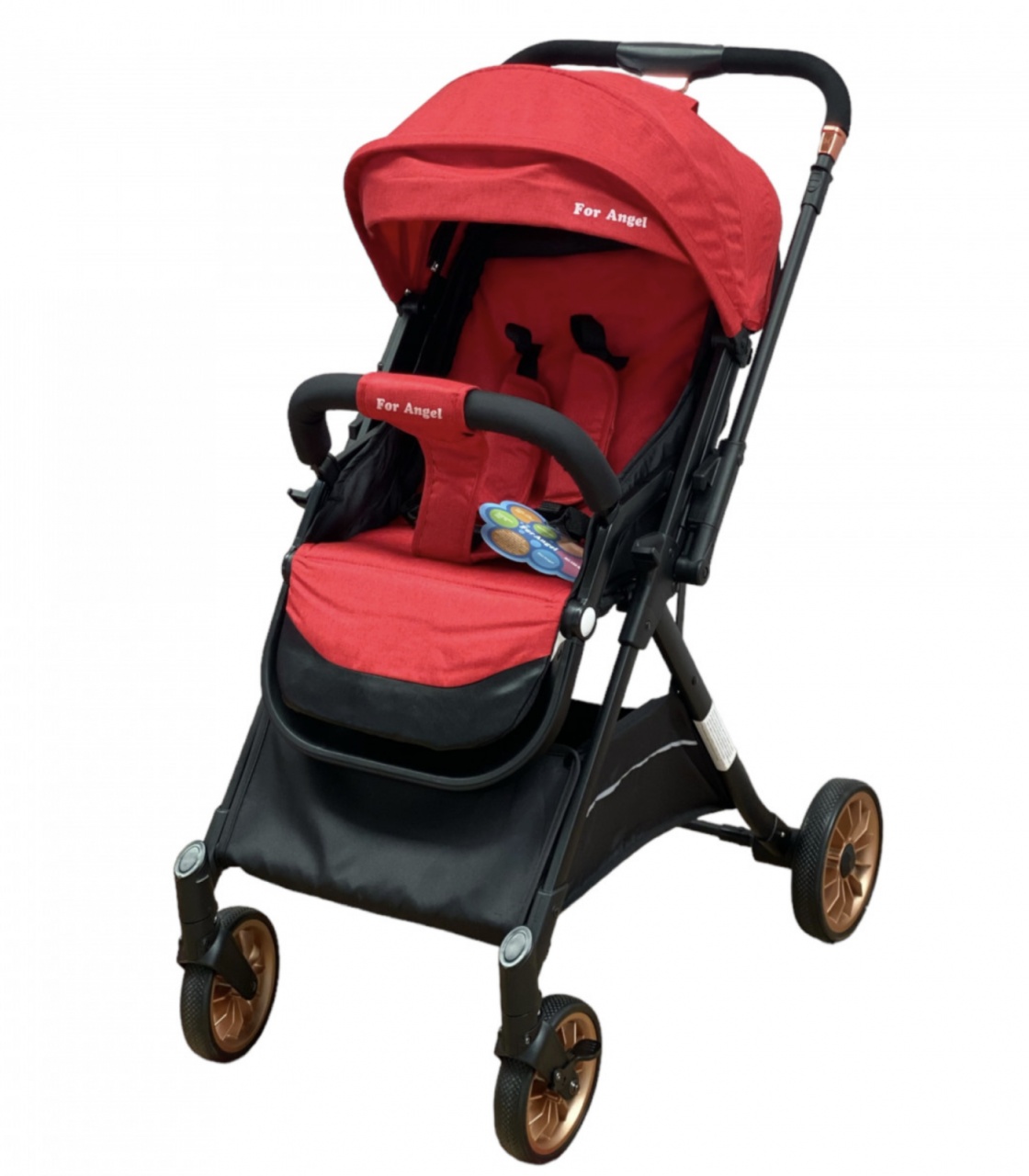 Carucior sport, cu maner reversibil, pliabil si troler, T700 For Angel, Rosu - 1 | YEO