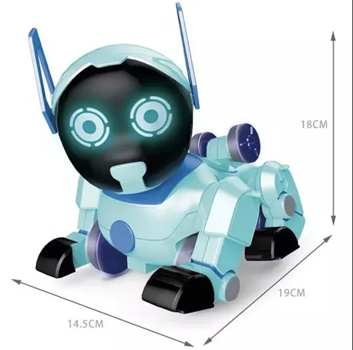 Catel robot cu telecomanda bratara si ceas, rotire 360 grade, Puppy Stunt Roll - 2 | YEO
