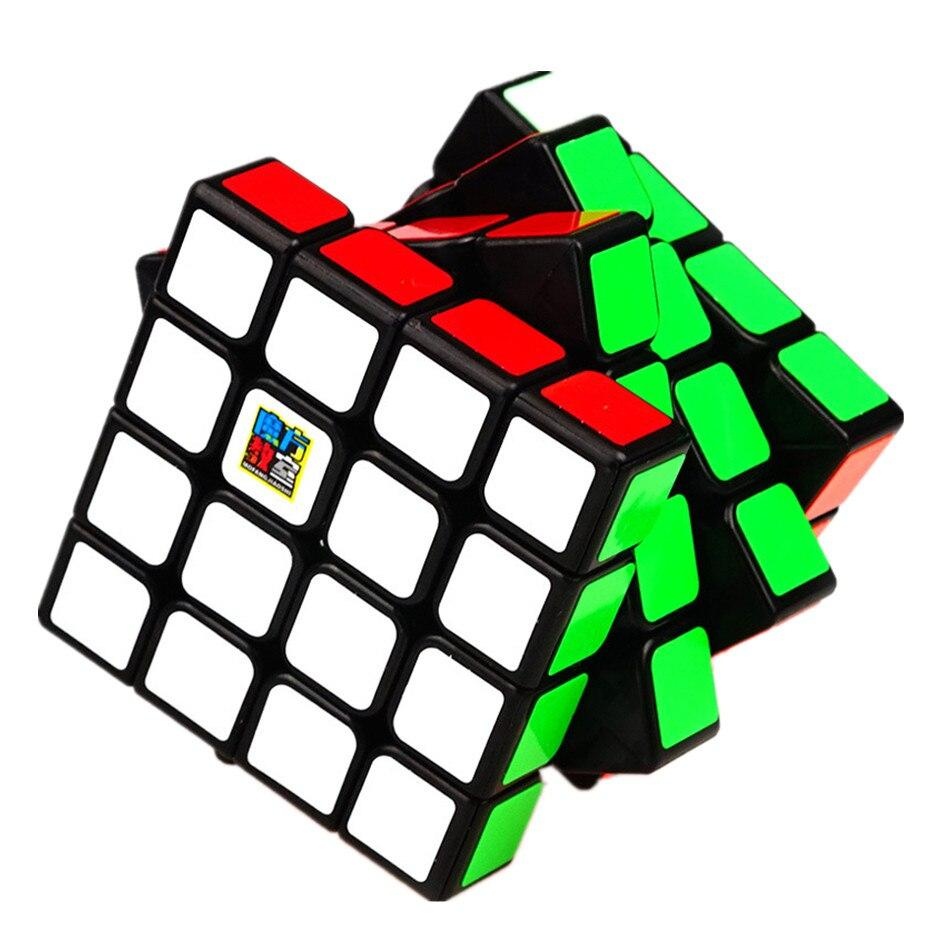 Cub mecanic 4x4x4 antistres, Moyu multicolor Black Line, de viteza, Speedcube - 2 | YEO