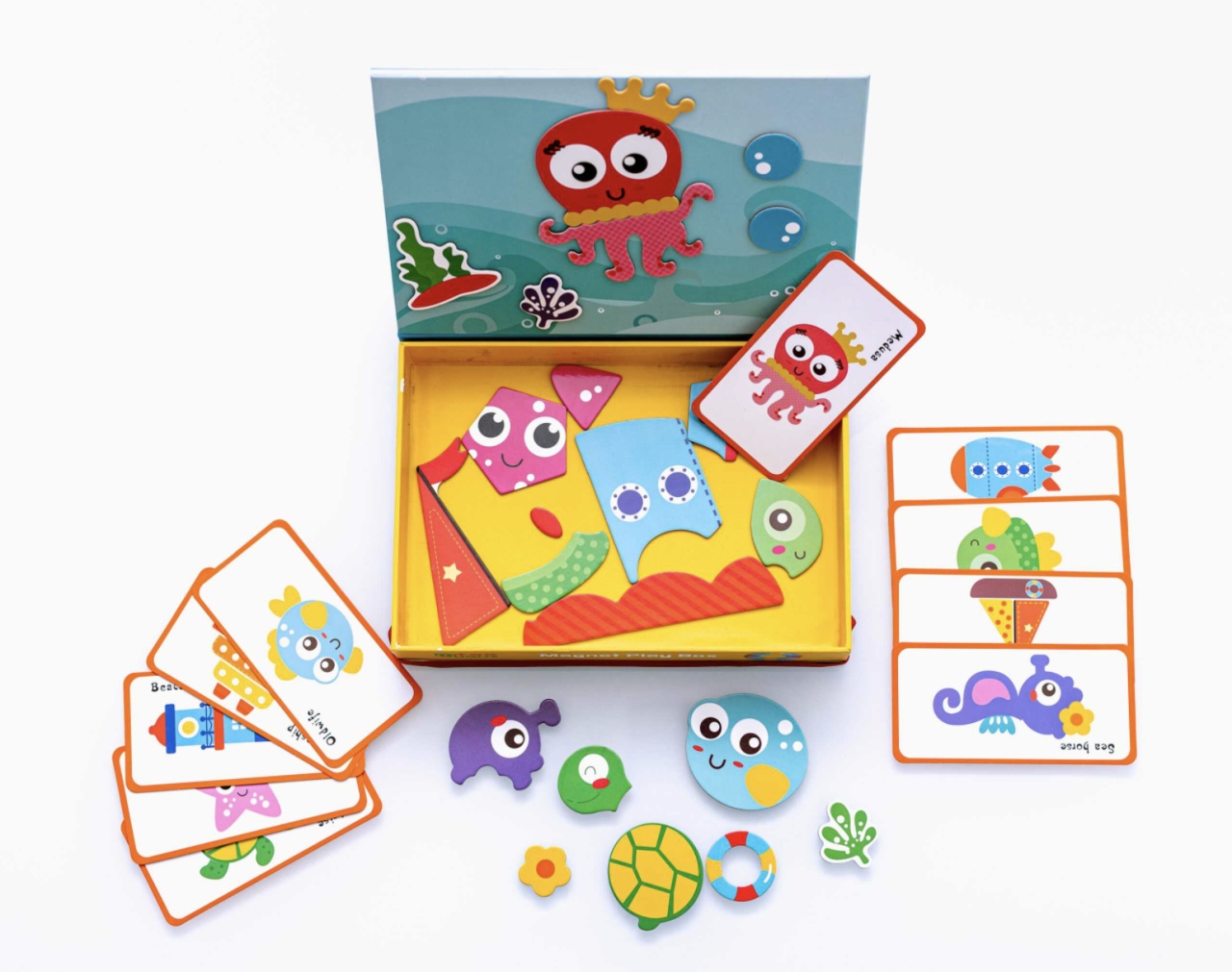 Cutie bleu cu piese Puzzle magnetic Oceanul - 2 | YEO