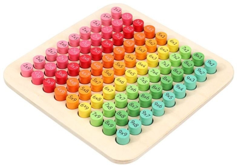Joc educativ Tabla Inmultirii Round 3D, Din Lemn - 1 | YEO