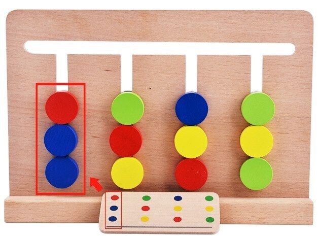 Joc Montessori Din Lemn Labirint Asociaza Culorile - 2 | YEO