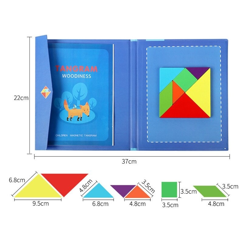 Joc Montessori, Tangram Magnetic - 4 | YEO