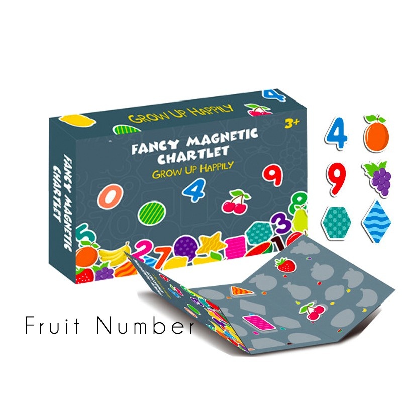 Joc Puzzle magnetic cifre si fructe Fancy Chartlet - 4 | YEO