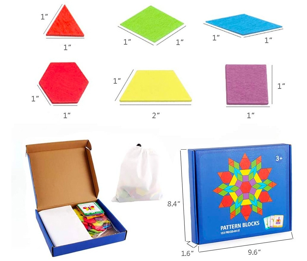 Joc Tangram cu 155 piese, din lemn - 3 | YEO