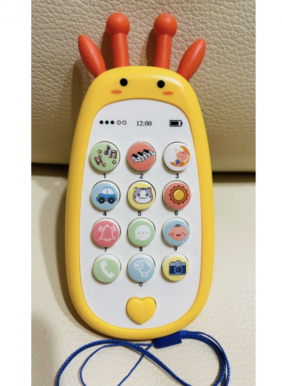 Jucarie 2 in 1 telefon cu jucarie de dentitie, girafa galben - 3 | YEO