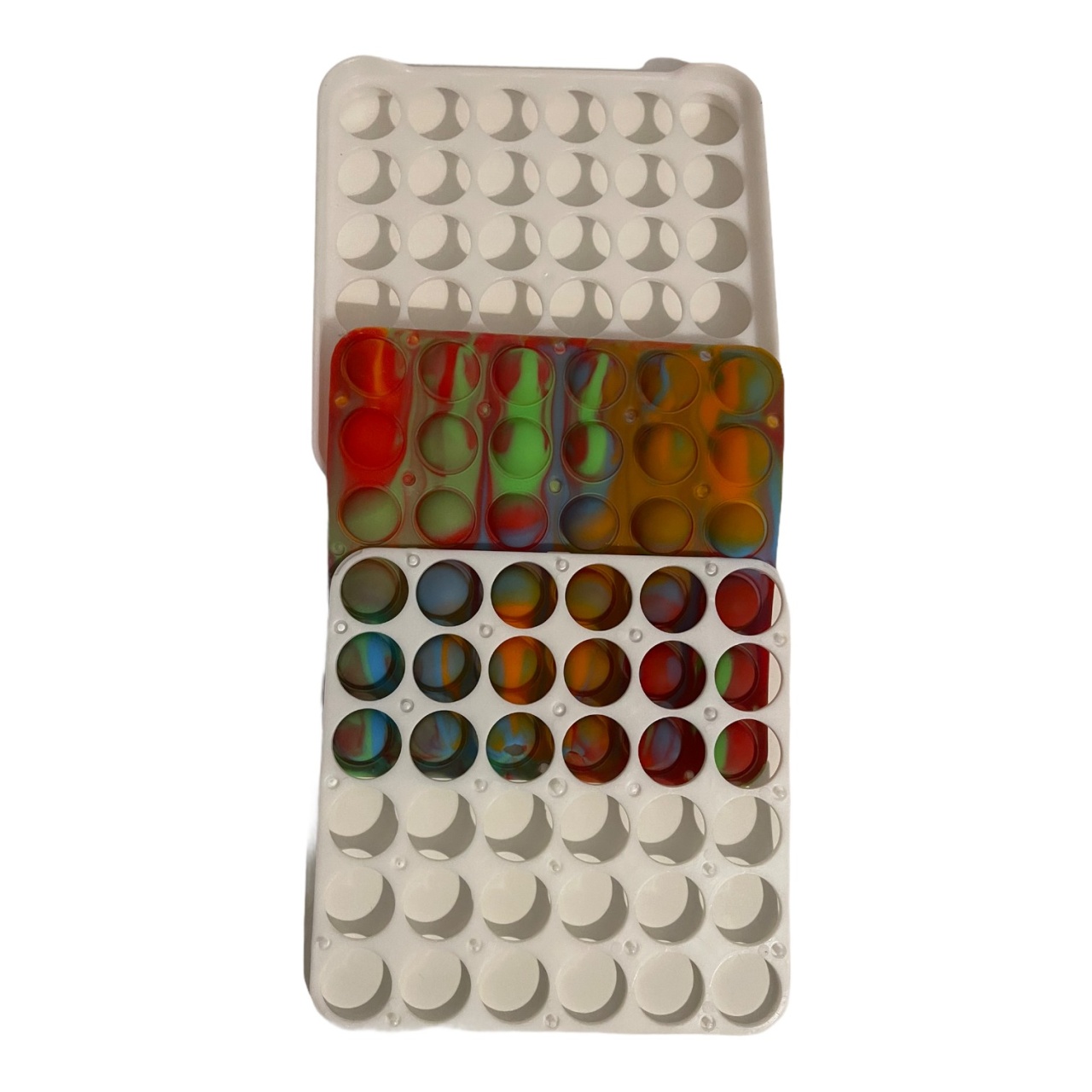 Jucarie POP IT!, Dimple, antistres, din silicon si plastic, PATRAT, 13 cm - 2 | YEO