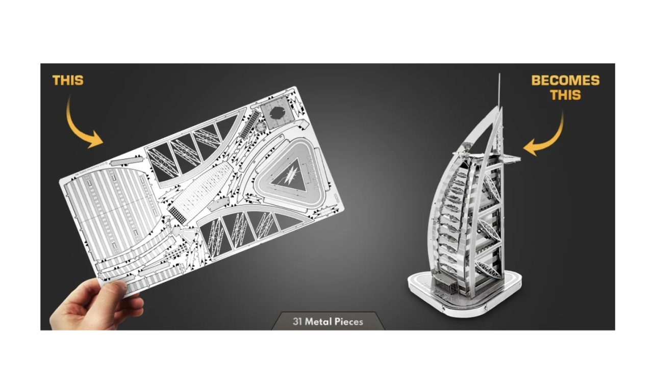Macheta 3D Metal Burj al Arab, scara 1:2600 - 4 | YEO